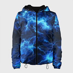 Куртка с капюшоном женская Элементаль энергии текстура, цвет: 3D-черный