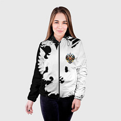 Куртка с капюшоном женская Имперская Россия спортивный стиль, цвет: 3D-черный — фото 2