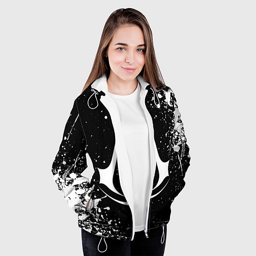 Женская куртка White logo of assasin / 3D-Белый – фото 3