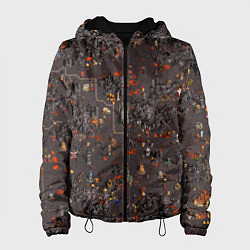 Куртка с капюшоном женская Герои 3 Карта Инферно, цвет: 3D-черный