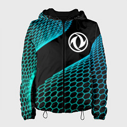 Куртка с капюшоном женская Dongfeng electro hexagon, цвет: 3D-черный