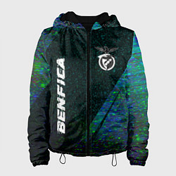 Куртка с капюшоном женская Benfica glitch blue, цвет: 3D-черный
