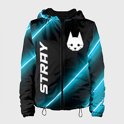 Куртка с капюшоном женская Stray неоновые лампы, цвет: 3D-черный