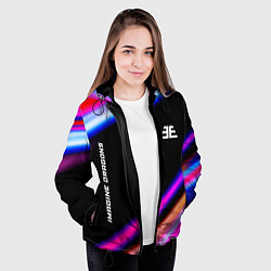 Куртка с капюшоном женская Imagine Dragons neon rock lights, цвет: 3D-черный — фото 2