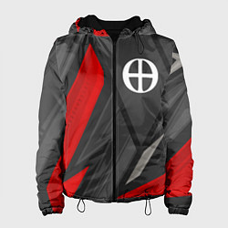 Куртка с капюшоном женская Blue Exorcist red lines, цвет: 3D-черный