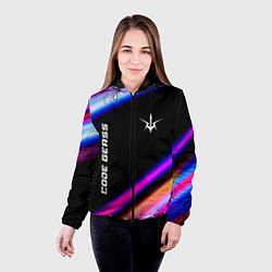 Куртка с капюшоном женская Code Geass speed anime lights, цвет: 3D-черный — фото 2
