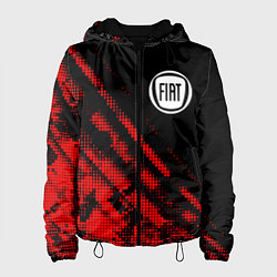 Куртка с капюшоном женская Fiat sport grunge, цвет: 3D-черный