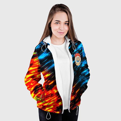 Женская куртка СССР битва стихий / 3D-Белый – фото 3