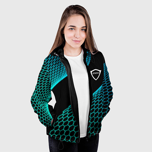 Женская куртка Genesis electro hexagon / 3D-Черный – фото 3