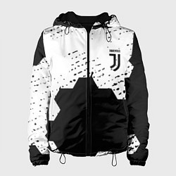 Куртка с капюшоном женская Juventus hexagon black sport, цвет: 3D-черный