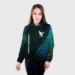Куртка с капюшоном женская Black Sabbath glitch blue, цвет: 3D-черный — фото 2