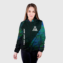 Куртка с капюшоном женская Fall Out Boy glitch blue, цвет: 3D-черный — фото 2