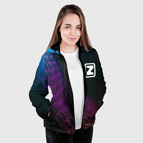Женская куртка Zotye neon hexagon / 3D-Черный – фото 3