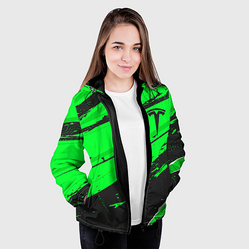 Женская куртка Tesla sport green / 3D-Черный – фото 3