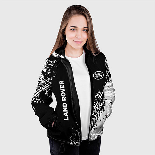Женская куртка Ленд Ровер: следы от шин / 3D-Черный – фото 3