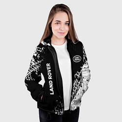 Куртка с капюшоном женская Ленд Ровер: следы от шин, цвет: 3D-черный — фото 2