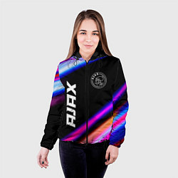 Куртка с капюшоном женская Ajax speed game lights, цвет: 3D-черный — фото 2