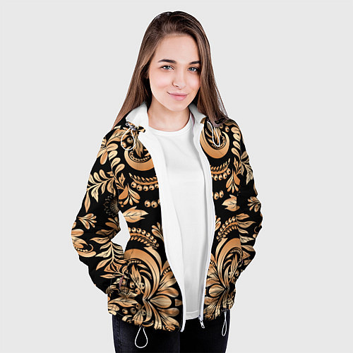 Женская куртка Славянский этнический узор / 3D-Белый – фото 3