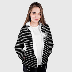 Куртка с капюшоном женская Thirty Seconds to Mars pattern optic, цвет: 3D-белый — фото 2