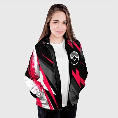 Женская куртка Pokemon electro lines / 3D-Черный – фото 3