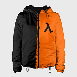 Куртка с капюшоном женская Half life краски оранж, цвет: 3D-черный