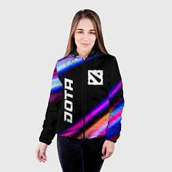 Куртка с капюшоном женская Dota speed game lights, цвет: 3D-черный — фото 2