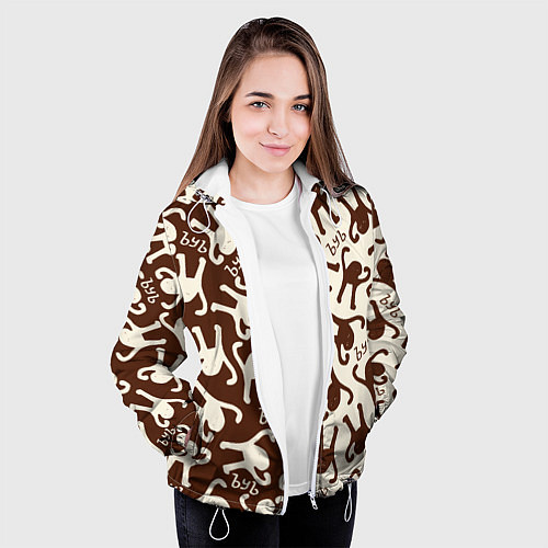 Женская куртка Ъуъ съука mem retro / 3D-Белый – фото 3