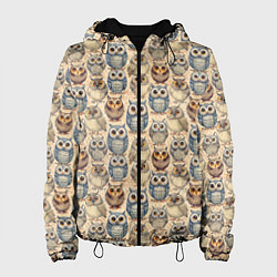 Женская куртка Совы птицы паттерн