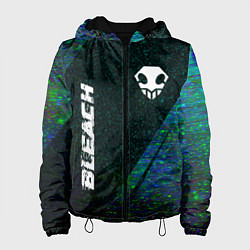 Куртка с капюшоном женская Bleach glitch blue, цвет: 3D-черный