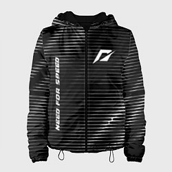 Куртка с капюшоном женская Need for Speed metal game lines, цвет: 3D-черный
