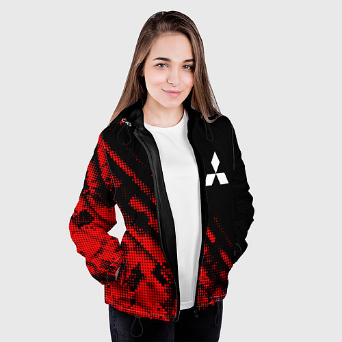 Женская куртка Mitsubishi sport grunge / 3D-Черный – фото 3