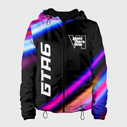 Куртка с капюшоном женская GTA6 speed game lights, цвет: 3D-черный