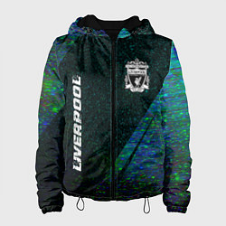 Куртка с капюшоном женская Liverpool glitch blue, цвет: 3D-черный
