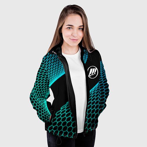 Женская куртка Lifan electro hexagon / 3D-Черный – фото 3