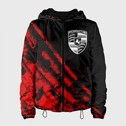 Куртка с капюшоном женская Porsche sport grunge, цвет: 3D-черный