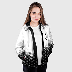 Куртка с капюшоном женская Juventus sport steel, цвет: 3D-черный — фото 2
