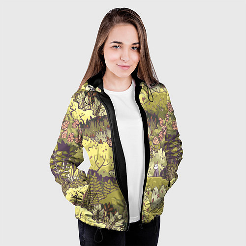 Женская куртка Найди опоссума / 3D-Черный – фото 3