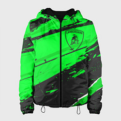 Куртка с капюшоном женская Lamborghini sport green, цвет: 3D-черный