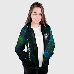 Куртка с капюшоном женская Poppy Playtime glitch blue, цвет: 3D-черный — фото 2