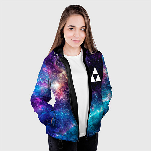 Женская куртка Zelda space game / 3D-Черный – фото 3