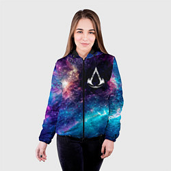 Куртка с капюшоном женская Assassins Creed space game, цвет: 3D-черный — фото 2