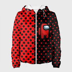 Куртка с капюшоном женская Among us geometry dot, цвет: 3D-белый