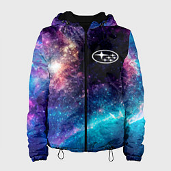 Куртка с капюшоном женская Subaru space auto, цвет: 3D-черный