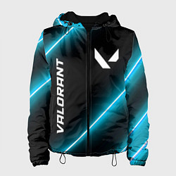 Куртка с капюшоном женская Valorant неоновые лампы, цвет: 3D-черный