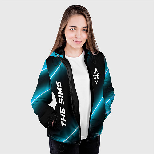 Женская куртка The Sims неоновые лампы / 3D-Черный – фото 3