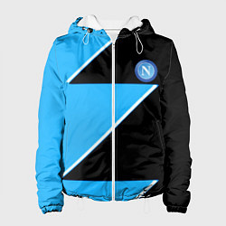 Куртка с капюшоном женская Napoli fc geometry blue, цвет: 3D-белый