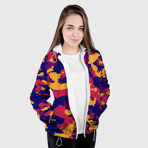 Женская куртка Камуфляж армейский / 3D-Белый – фото 3