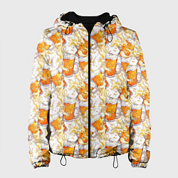 Куртка с капюшоном женская Кружки с пивом, цвет: 3D-черный