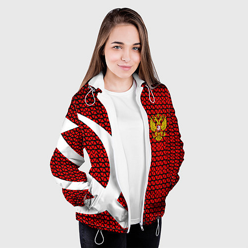 Женская куртка РФ стиль СССР / 3D-Белый – фото 3