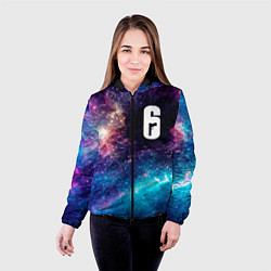 Куртка с капюшоном женская Rainbow Six space game, цвет: 3D-черный — фото 2